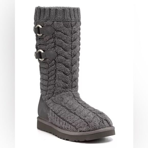 UGG “W Tularosa Route" Cable Boots Knit, Gray Size 8 - Picture 11 of 11